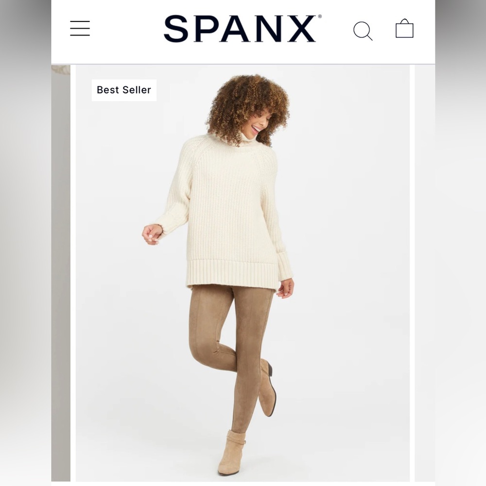 SPANX Faux suede leggings- BNWOT